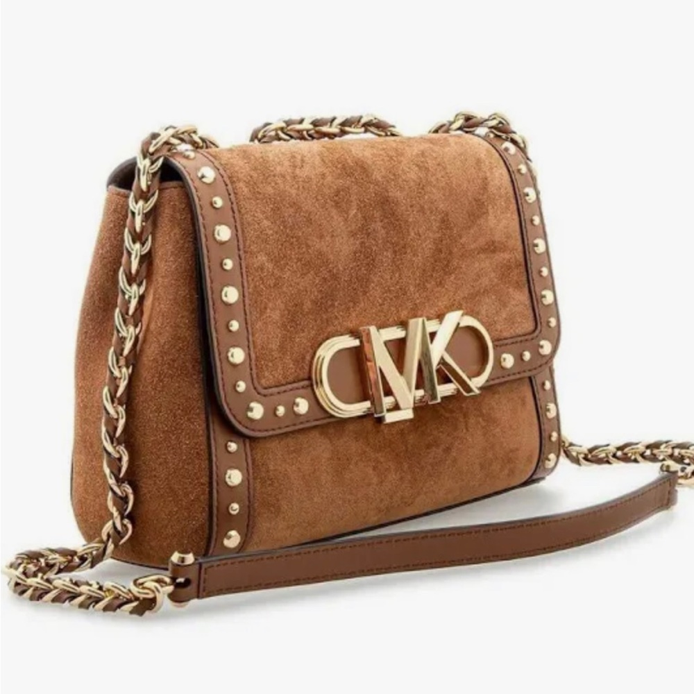 Michael kors Parker Medium Studded Suede Shoulder Bag
